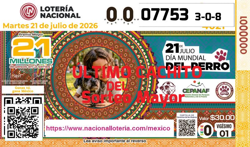 Último Sorteo Mayor de la Lotería del Martes 21 de Julio de 2026