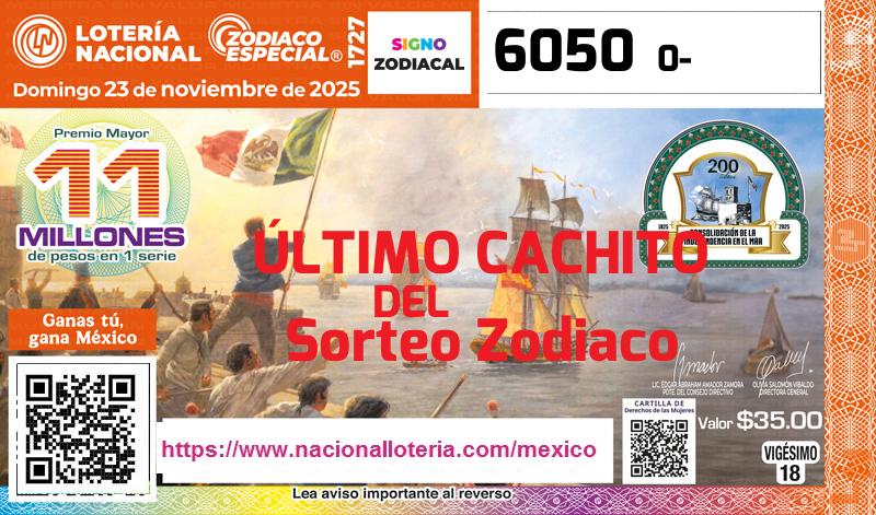 Último Sorteo Zodiaco de la Lotería del Domingo 23 de Noviembre de 2025