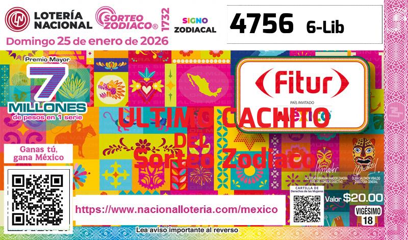 Cachito del último Sorteo Zodiaco premiado en la Lotería Nacional del Domingo 25 de Enero de 2026 Último Sorteo Zodiaco de la Lotería del Domingo 25 de Enero de 2026