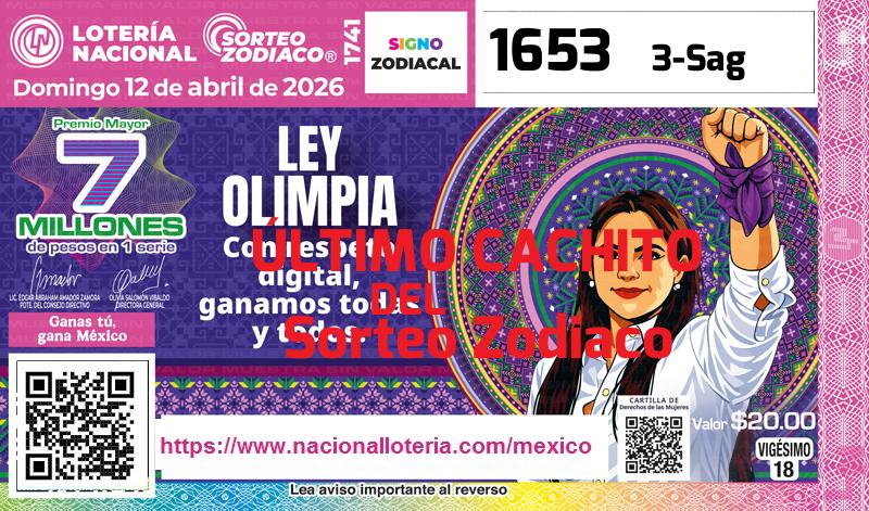 Último Sorteo Zodiaco de la Lotería del Domingo 12 de Abril de 2026