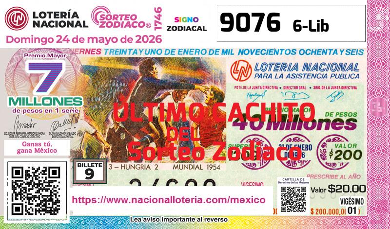 Último Sorteo Zodiaco de la Lotería del Domingo 24 de Mayo de 2026