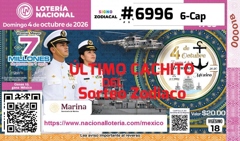 Último Sorteo Zodiaco de la Lotería del Domingo 4 de Octubre de 2026