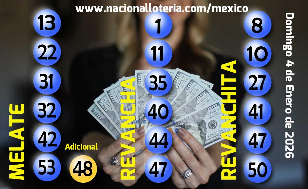 Números ganadores del Melate del Domingo 4 de Enero de 2026 Resultados del Melate del Domingo 4 de Enero de 2026