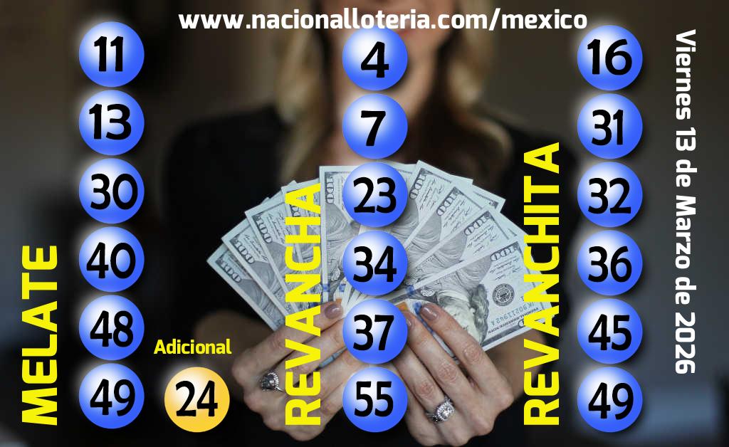 Números ganadores del Melate del Viernes 13 de Marzo de 2026 Resultados del Melate del Viernes 13 de Marzo de 2026
