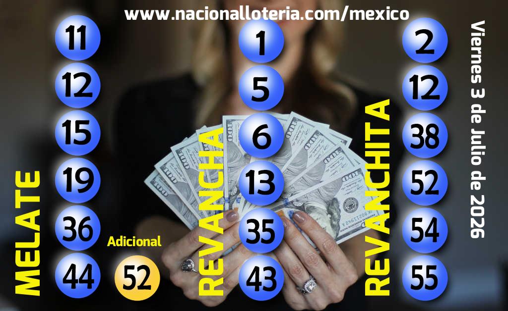 Resultados del Melate del Viernes 3 de Julio de 2026