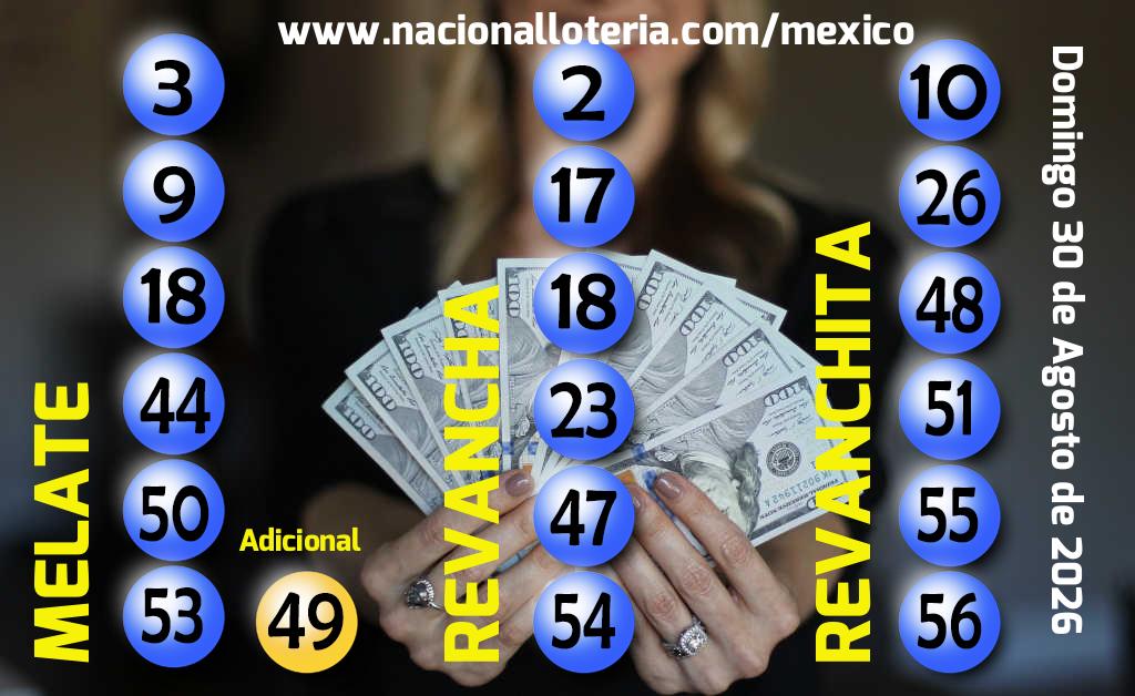 Resultados del Melate del Domingo 30 de Agosto de 2026