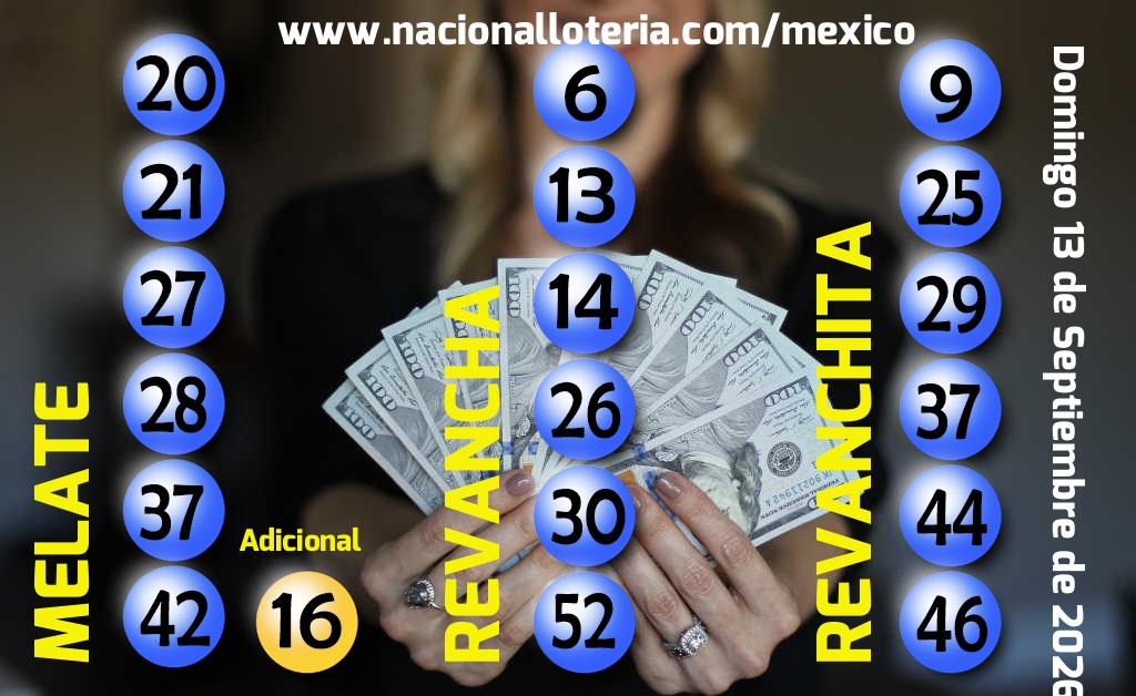 Resultados del Melate del Domingo 13 de Septiembre de 2026
