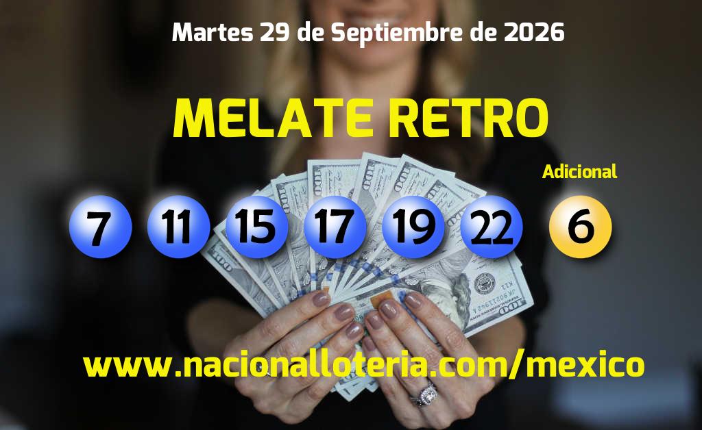 Resultados del Melate Retro del Martes 29 de Septiembre de 2026