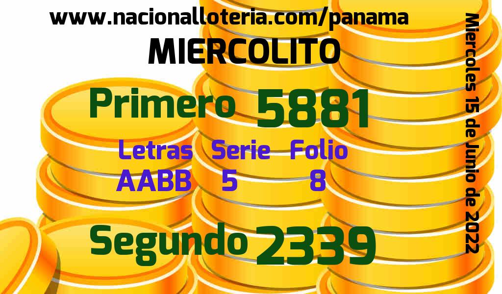 Resultados Miercolito del Miércoles 15 de Junio de 2022