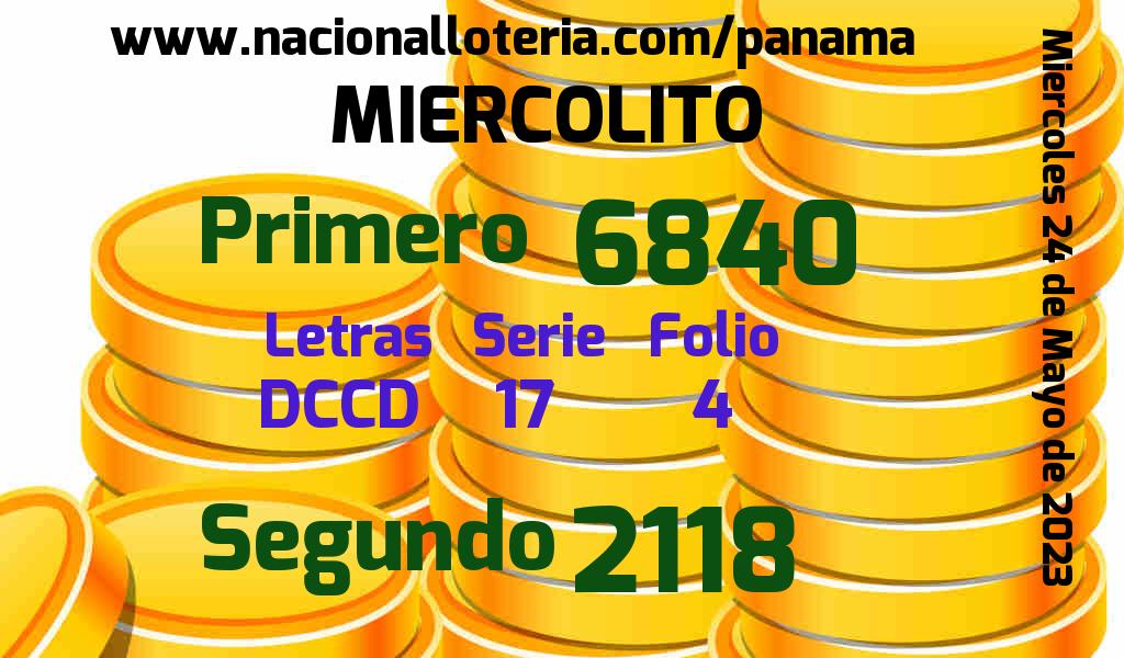 Resultados Miercolito del Miércoles 24 de Mayo de 2023