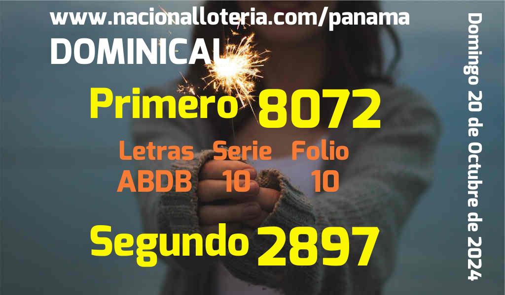 Resultados Dominical del Domingo 20 de Octubre de 2024