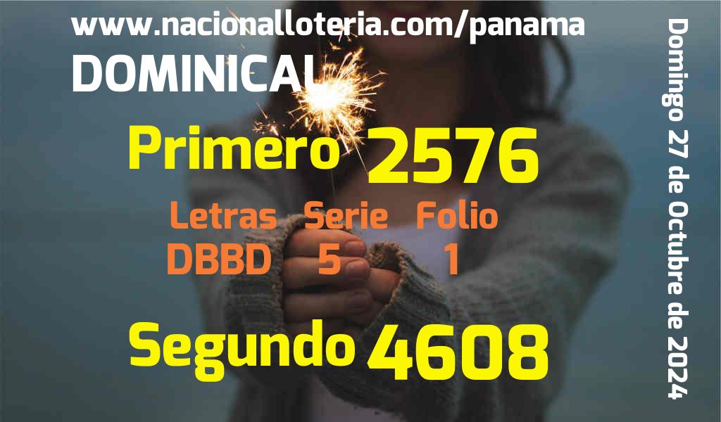 Resultados Dominical del Domingo 27 de Octubre de 2024