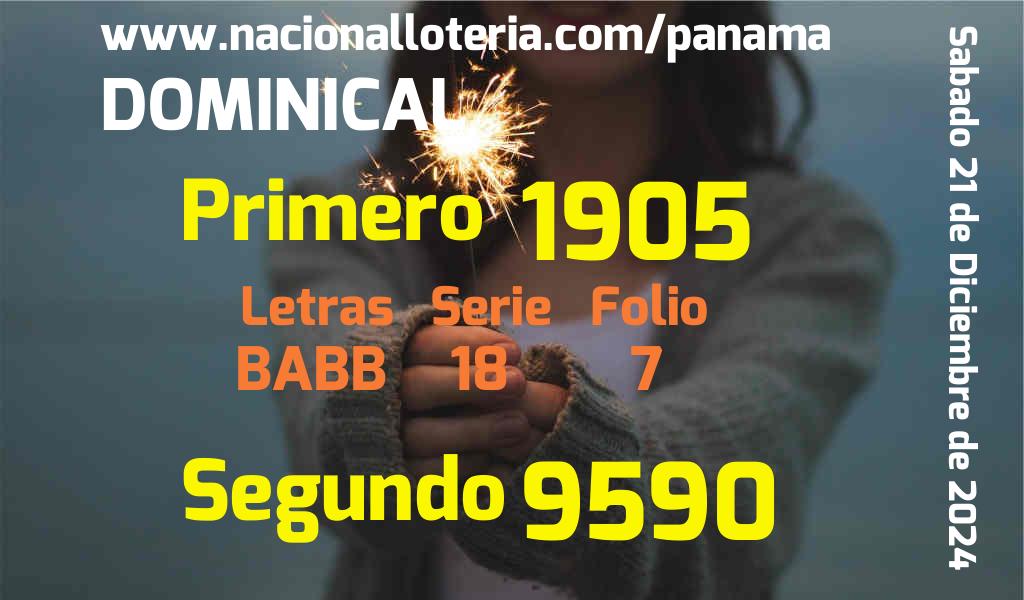 Resultados Dominical del Sábado 21 de Diciembre de 2024