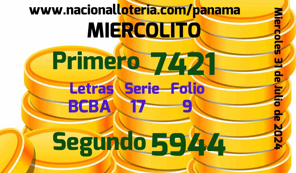 Resultados Miercolito del Miércoles 31 de Julio de 2024