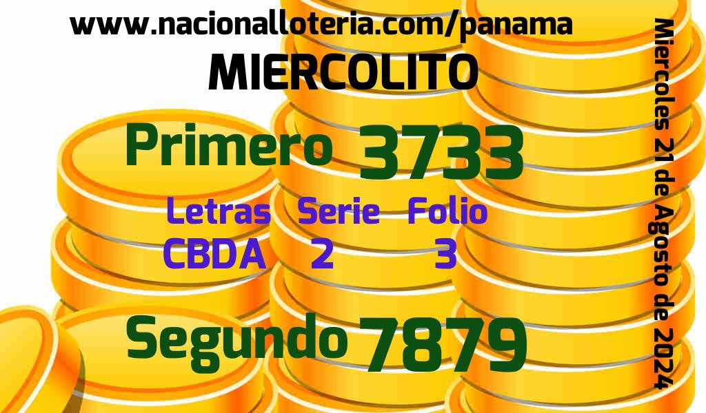Resultados Miercolito del Miércoles 21 de Agosto de 2024
