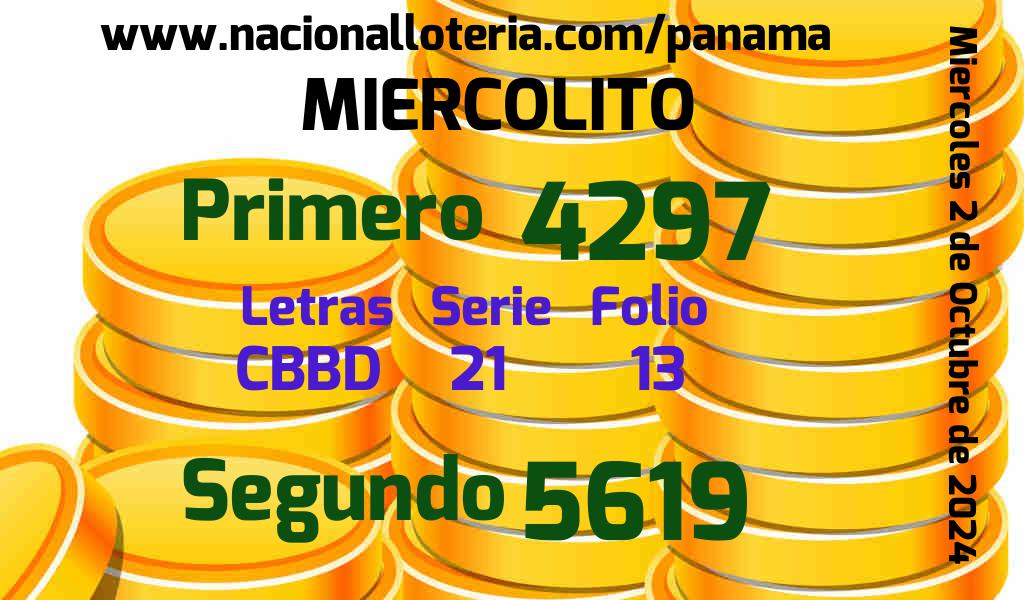 Resultados Miercolito del Miércoles 2 de Octubre de 2024