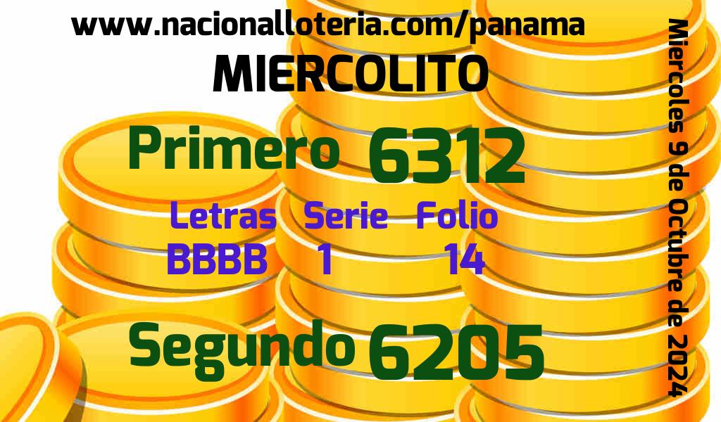 Resultados Miercolito del Miércoles 9 de Octubre de 2024