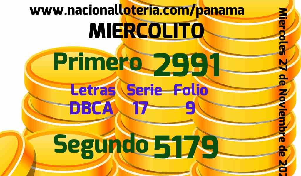 Resultados Miercolito del Miércoles 27 de Noviembre de 2024