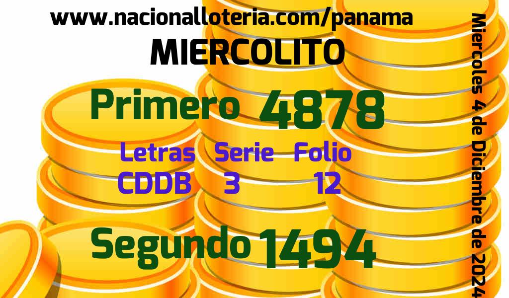 Resultados Miercolito del Miércoles 4 de Diciembre de 2024