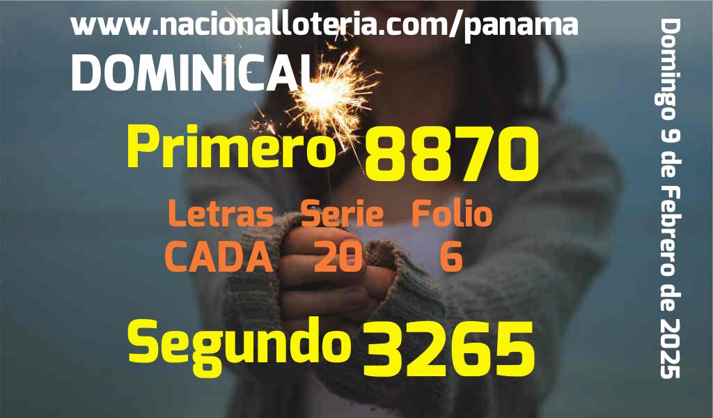 Resultados Dominical del Domingo 9 de Febrero de 2025