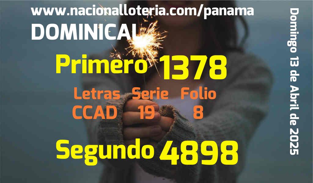 Resultados Dominical del Domingo 13 de Abril de 2025