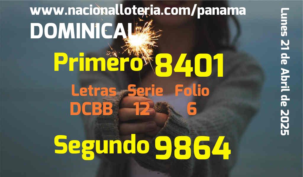 Resultados Dominical del Lunes 21 de Abril de 2025