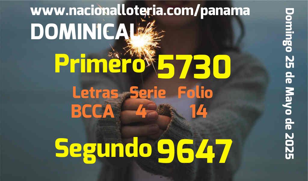 Resultados Dominical del Domingo 25 de Mayo de 2025