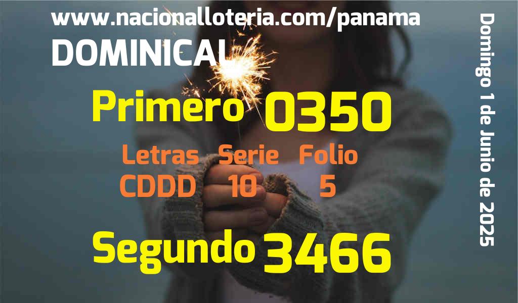 Resultados Dominical del Domingo 1 de Junio de 2025