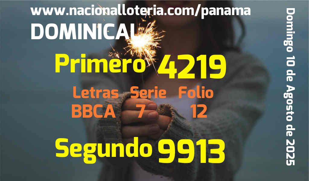 Resultados Dominical del Domingo 10 de Agosto de 2025