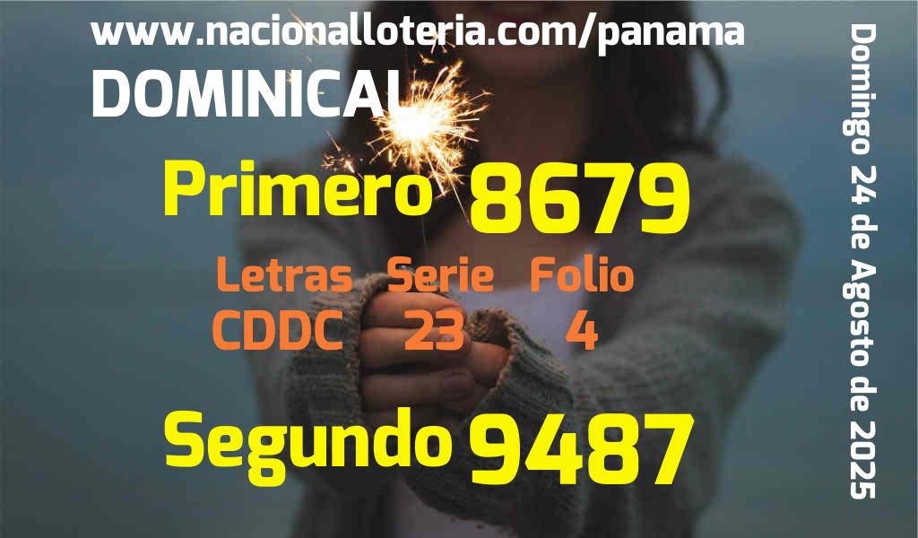 Resultados Dominical del Domingo 24 de Agosto de 2025
