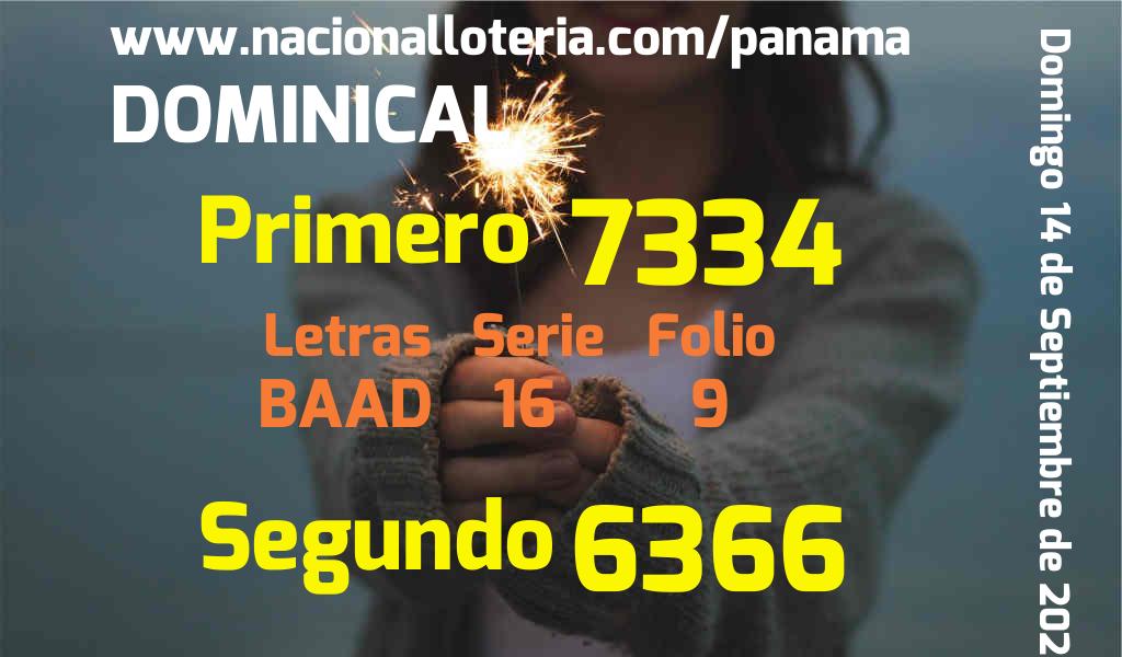 Resultados Dominical del Domingo 14 de Septiembre de 2025