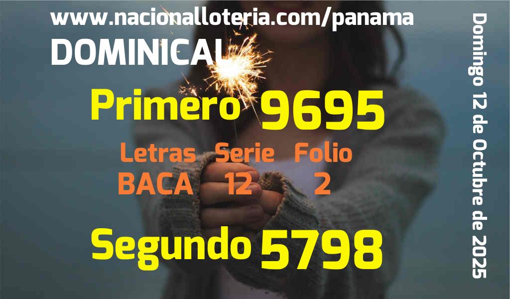 Resultados Dominical del Domingo 12 de Octubre de 2025