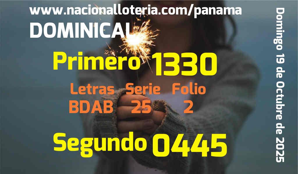 Resultados Dominical del Domingo 19 de Octubre de 2025