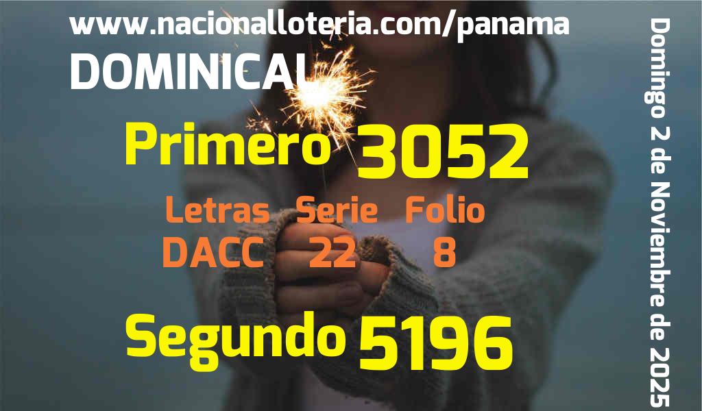 Resultados Dominical del Domingo 2 de Noviembre de 2025