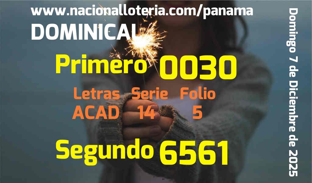 Resultados Dominical del Domingo 7 de Diciembre de 2025