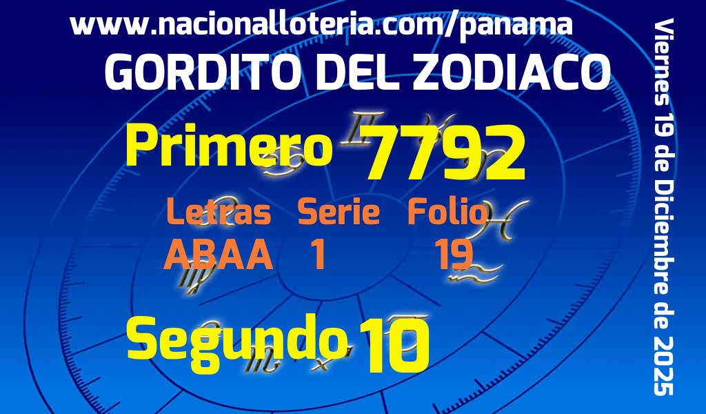 Resultados Gordito del Zodiaco del Viernes 19 de Diciembre de 2025