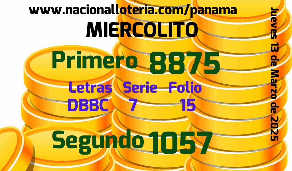 Resultados Miercolito del Jueves 13 de Marzo de 2025
