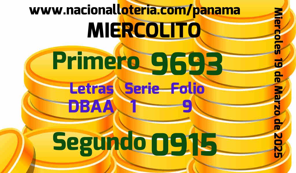 Resultados Miercolito del Miércoles 19 de Marzo de 2025