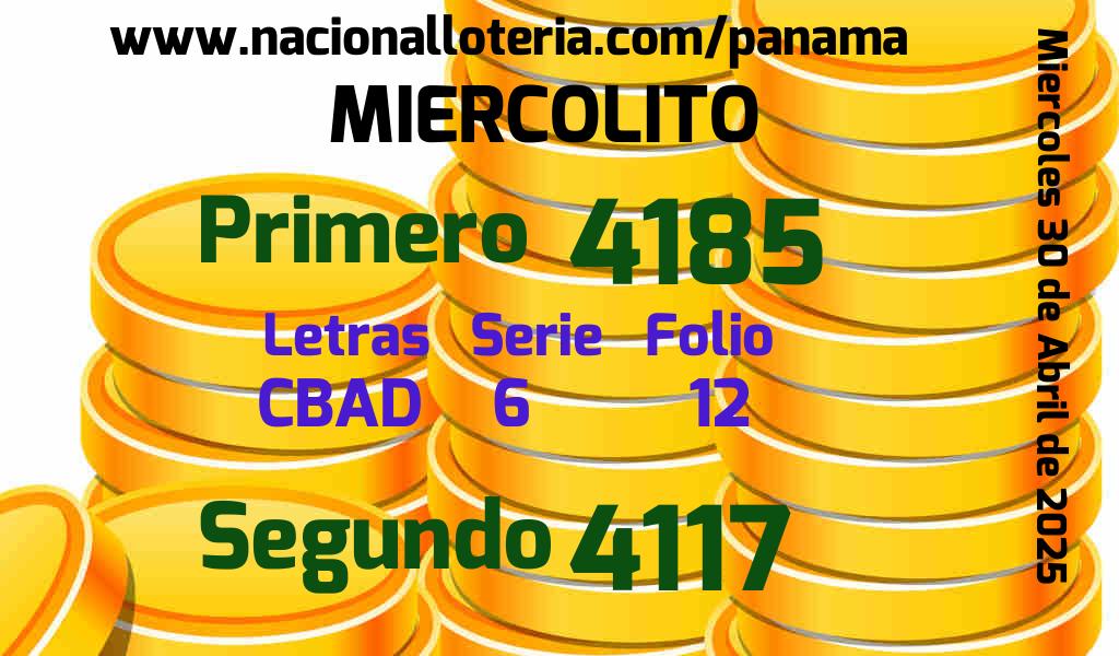 Resultados Miercolito del Miércoles 30 de Abril de 2025
