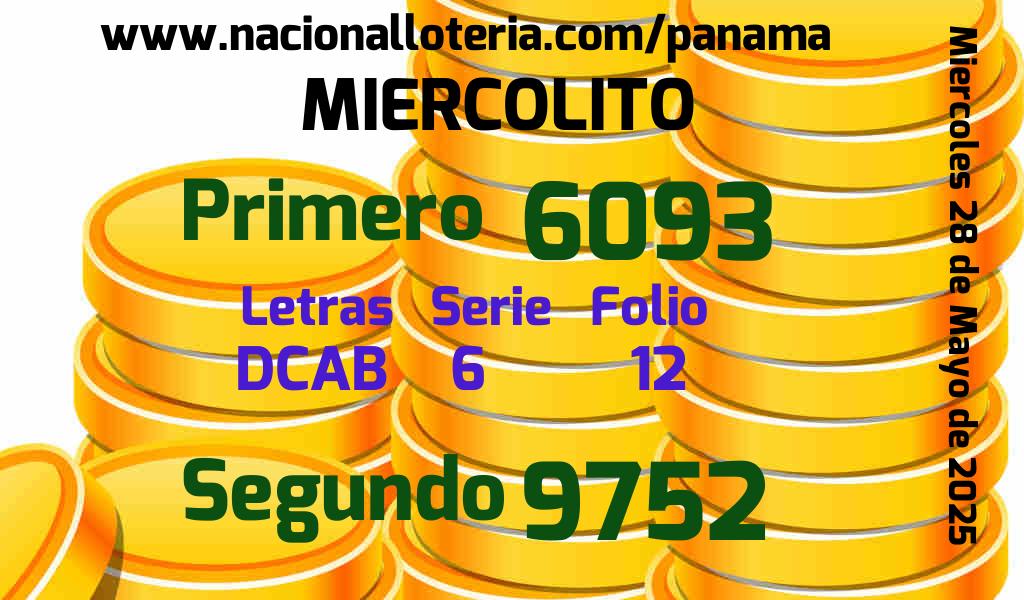 Resultados Miercolito del Miércoles 28 de Mayo de 2025