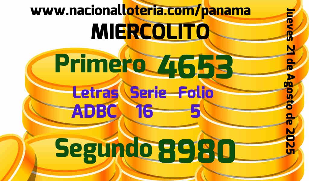 Resultados Miercolito del Jueves 21 de Agosto de 2025