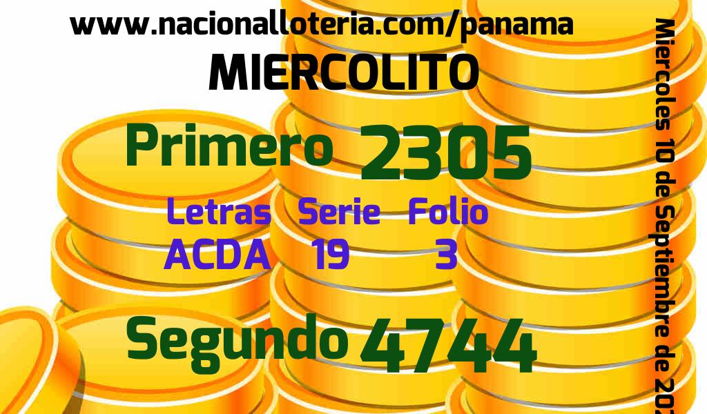 Resultados Miercolito del Miércoles 10 de Septiembre de 2025