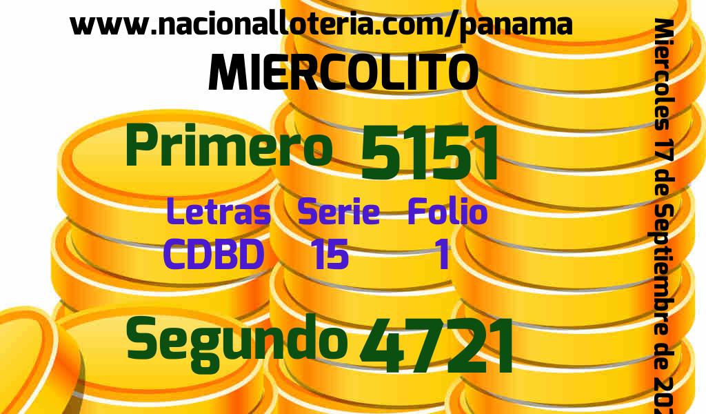 Resultados Miercolito del Miércoles 17 de Septiembre de 2025 Resultados Miercolito del Miércoles 17 de Septiembre de 2025