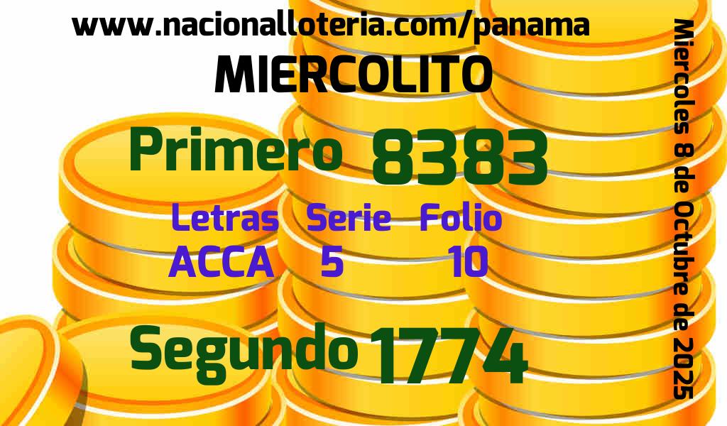 Resultados Miercolito del Miércoles 8 de Octubre de 2025