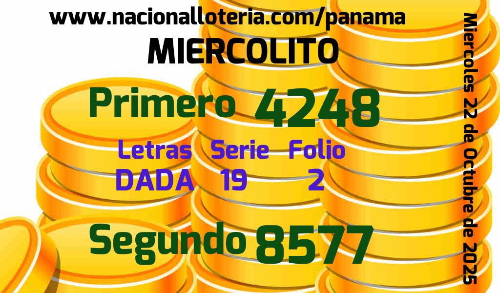 Resultados Miercolito del Miércoles 22 de Octubre de 2025 Resultados Miercolito del Miércoles 22 de Octubre de 2025