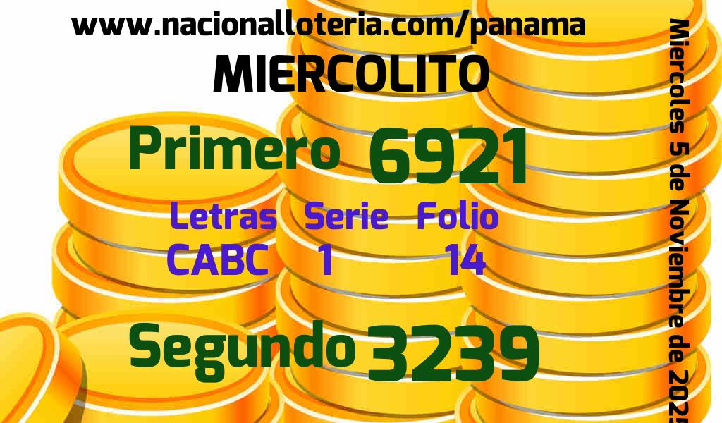 Resultados Miercolito del Miércoles 5 de Noviembre de 2025