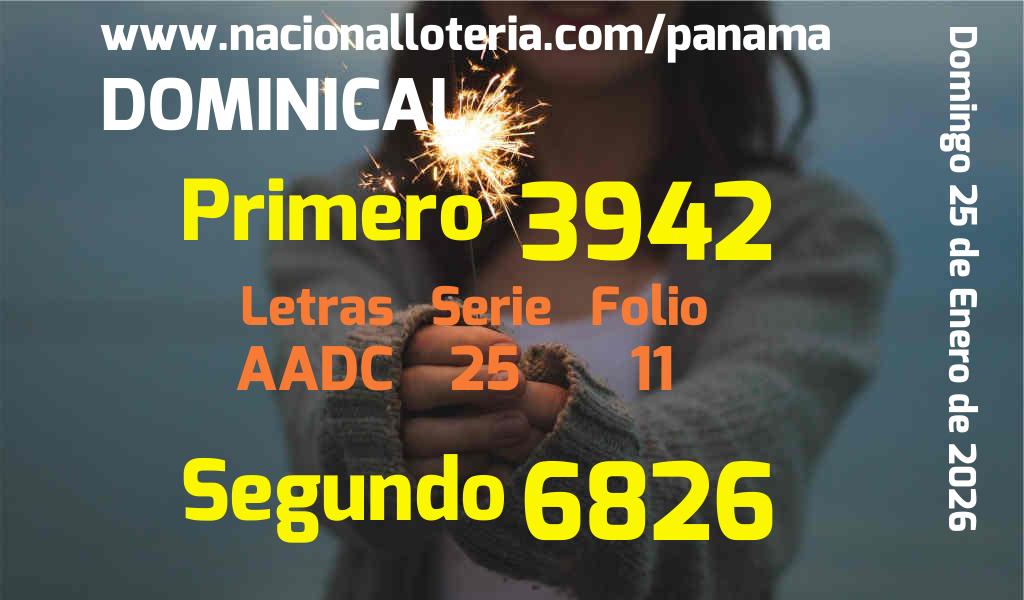 Resultados Dominical del Domingo 25 de Enero de 2026