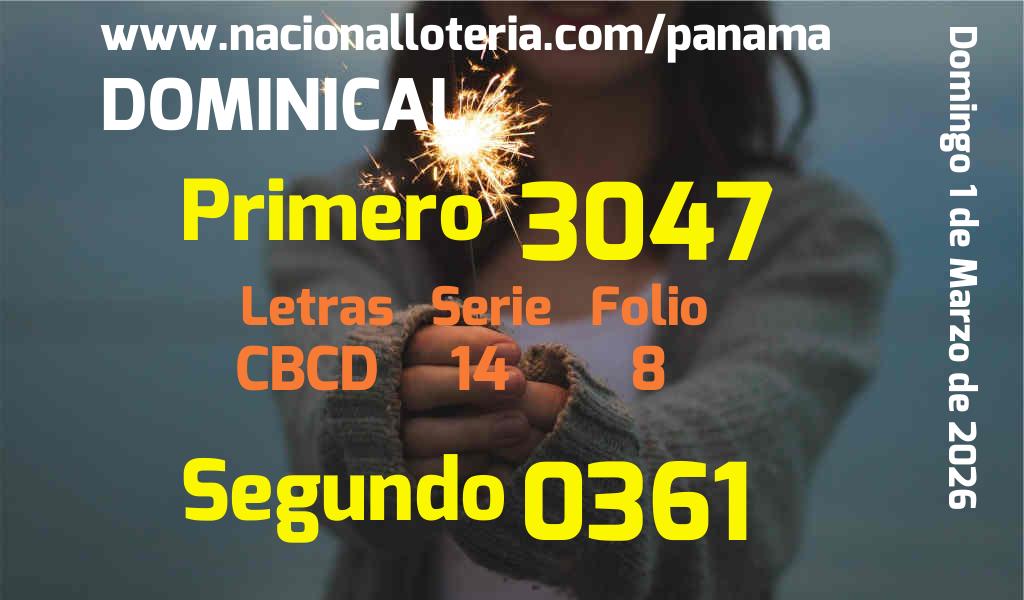 Resultados Dominical del Domingo 1 de Marzo de 2026