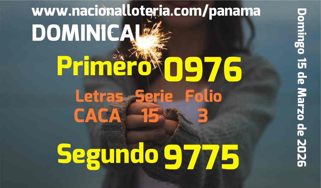 Resultados Dominical del Domingo 15 de Marzo de 2026