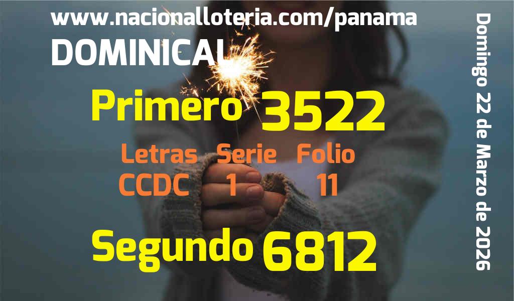 Resultados Dominical del Domingo 22 de Marzo de 2026